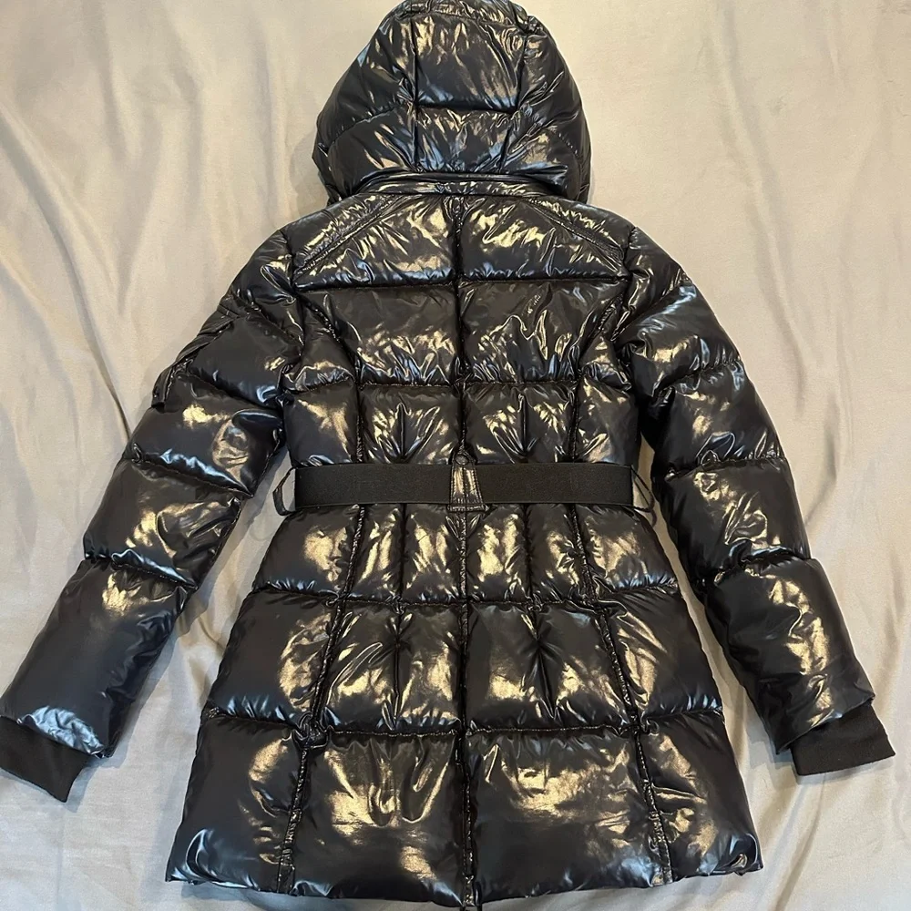 SAM. Kids Dark Blue Metallic Belted‎ Puffer Coat